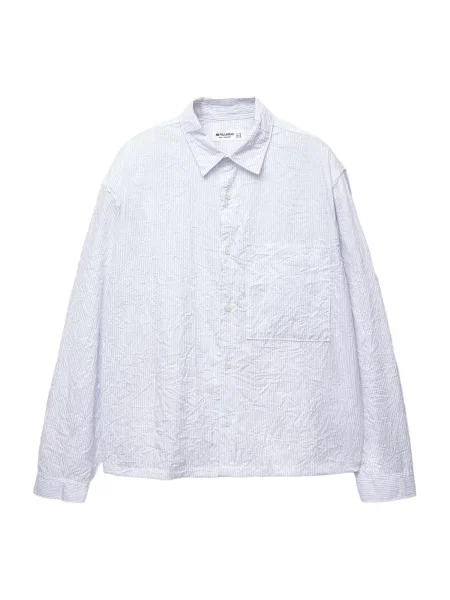 Pull&Bear Cămașă albastru deschis / murdar alb