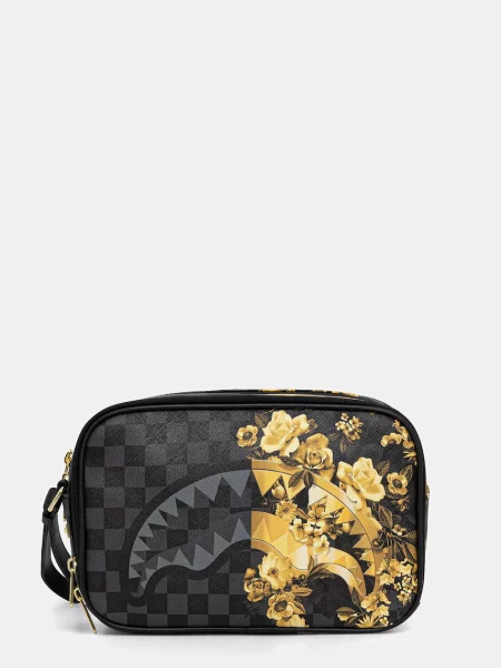Pungă cosmetică Sprayground din piele gri
