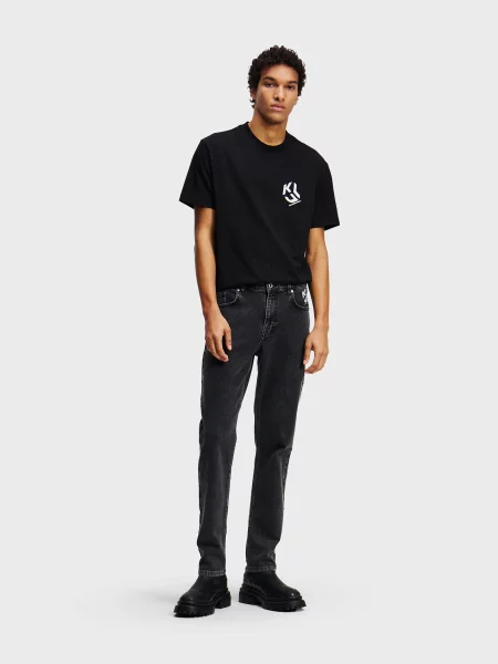 Прямые джинсы Karl Lagerfeld Jeans серые