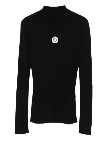 Top Kenzo cu model floral lung negru