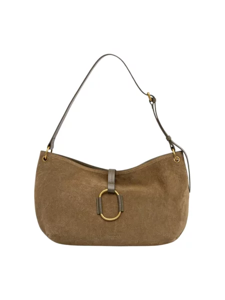 Twinset torebka hobo zamszowa zielona