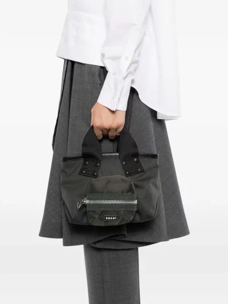 Geantă shopper Sacai gri