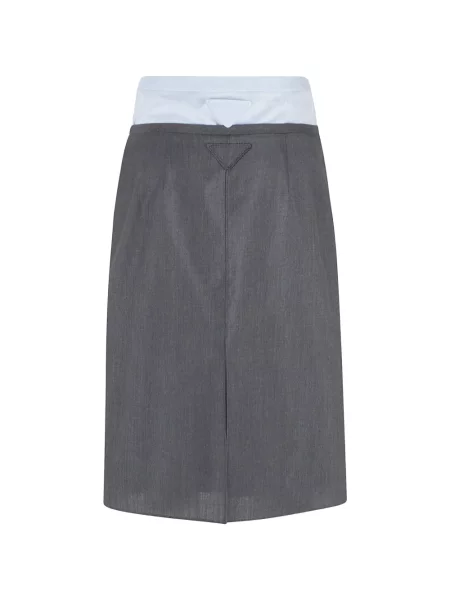 Fustă Prada de mohair gri