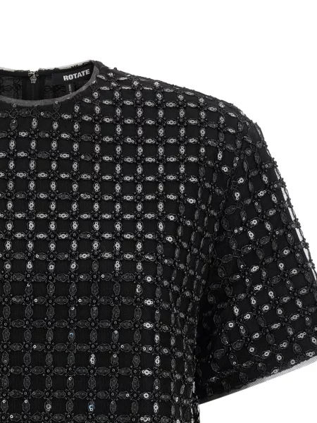 Tricou Rotate Birger Christensen cu paiete negru