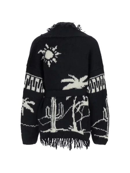Cardigan Frantic cu franjuri negru