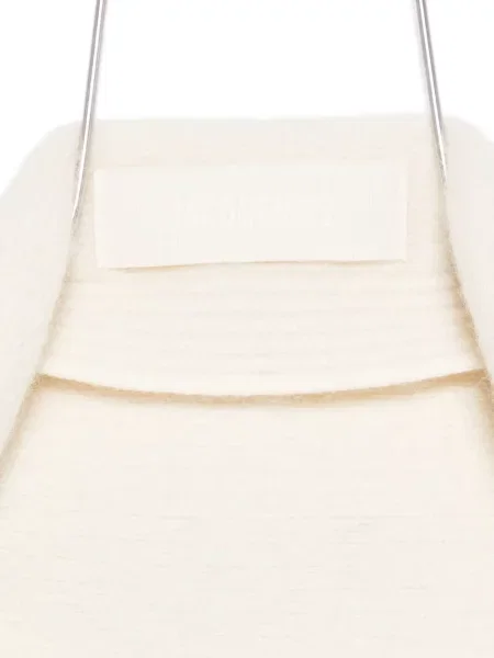 Fular Jacquemus tricotate alb