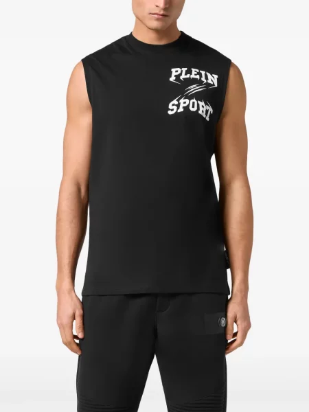 Košile Plein Sport s potiskem s kulatým výstřihem černá