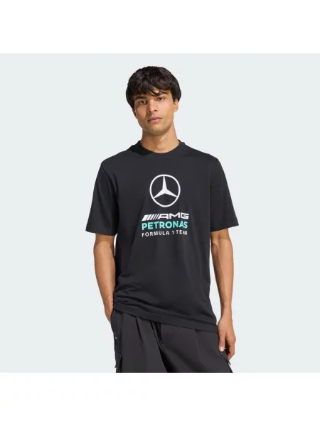 TRIČKO SPOTISKEM MERCEDES AMG PETRONAS FORMULA 1 TEAM DNA černé