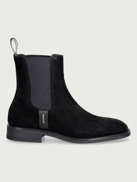 Gant боти челси дамски от велур Fayy черно
