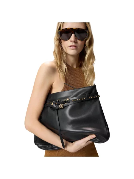 Curea Pinko din piele negru