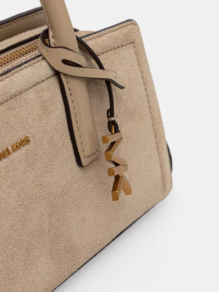 MICHAEL Michael Kors torebka bagietka zamszowa LAILA beżowa