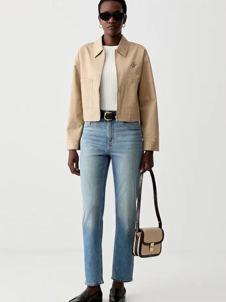 Calvin Klein Jeans rifle mom fit dámske modrá