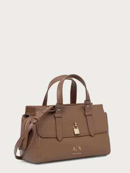 Ročna torba Armani Exchange Svetlo rjava bež