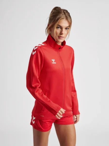 Bluza do piłki ręcznej Hummel Core XK Poly Zip Sweat Woman czerwona