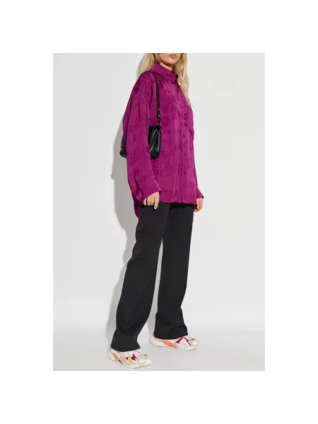 Lniane jeansy Balenciaga czarne