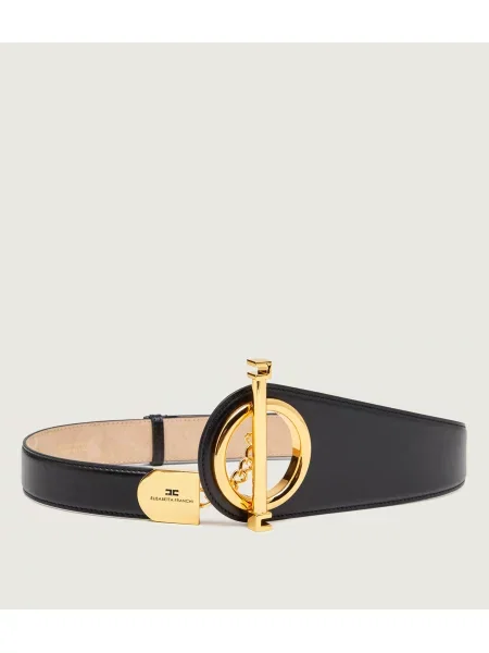 Elisabetta Franchi Curea de piele negru