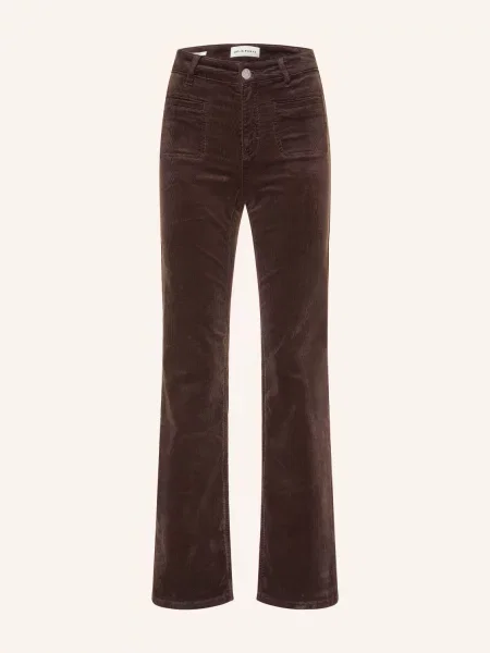 Opus Pants Kordové Kalhoty Melly Fresh tmavě hnědá
