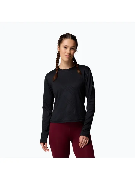 Bluză de trekking pentru femei cu mânecă lungă Columbia Granite Point Crew black negru