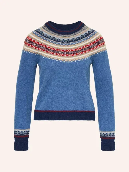 Eribé Sweter Alpine blau czerwony