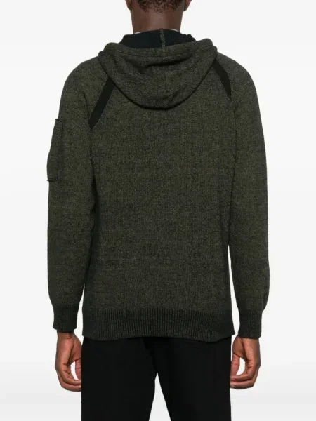 Pulover C.p. Company din fleece cu glugă verde