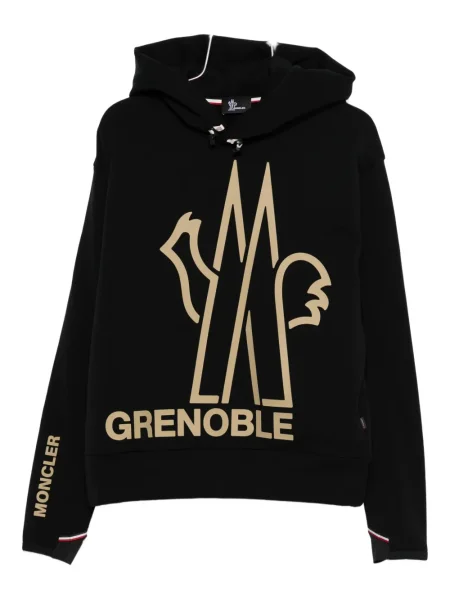 Bluza z kapturem Moncler Grenoble czarna