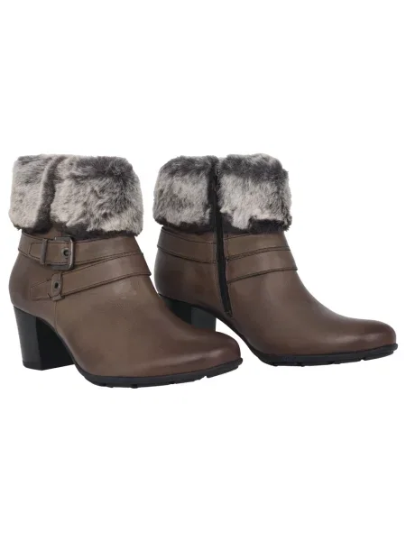 Buty do kostki Mephisto skórzane brązowe