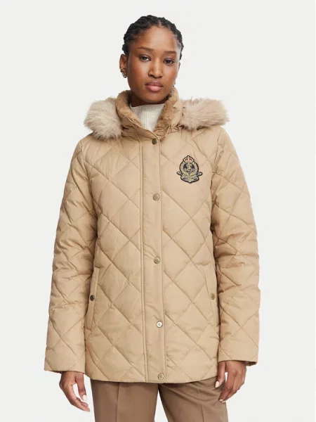 LAUREN RALPH LAUREN Pūkinė striukė ruda
