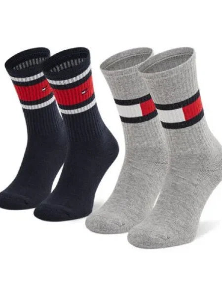 Tommy Hilfiger 2 db-os zokni szett flag fekete