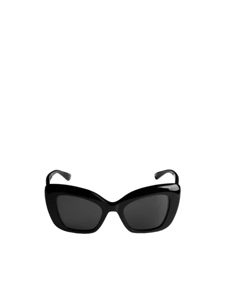 Lniane okulary przeciwsłoneczne Balenciaga czarne