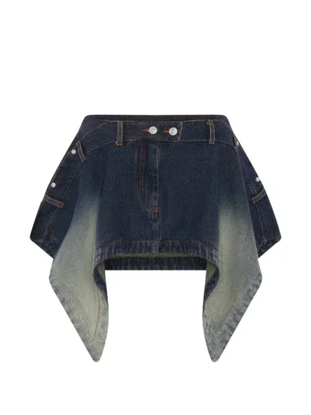 Fustă din denim Srvc Studio asimetrică albastru