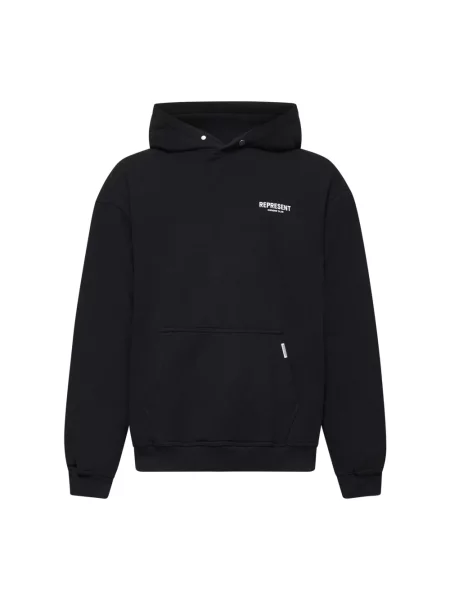 Bluza z kapturem Represent z kapturem z nadrukiem czarna