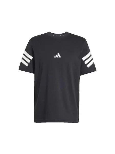 Adidas póló Future Icons férfi nyomott mintás fekete