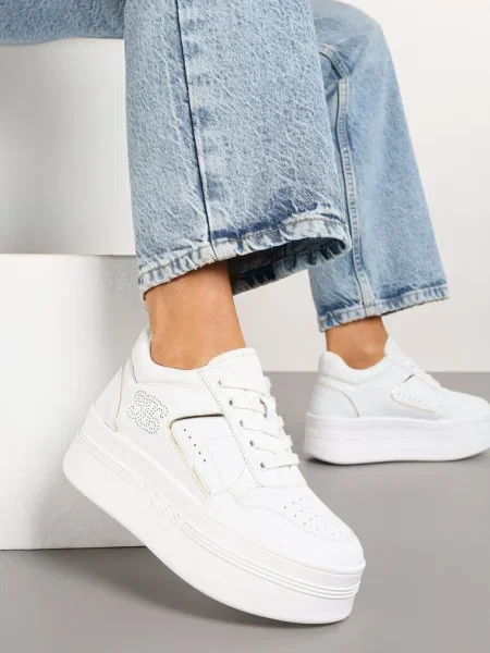 Sneakers Nelanil cu auriu alb