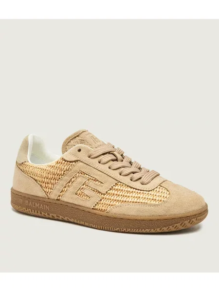 Balmain Sneakers | piele întoarsă bej