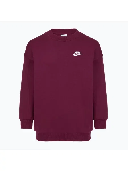 Gyerek pulóver Nike Sportswear Club Fleece burgundy/white. Méret: fehér