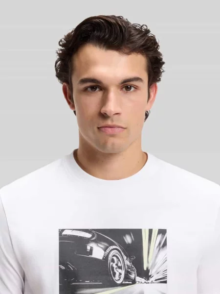 T-shirt o kroju regular fit z czystej bawełny Boss Orange biała