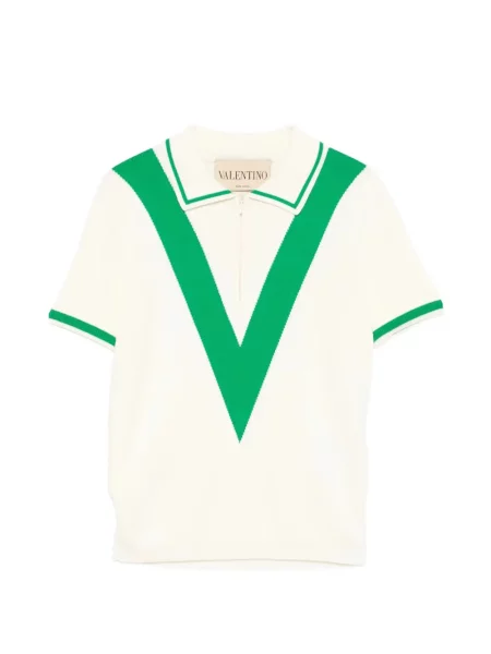 Tricou polo Valentino Garavani alb