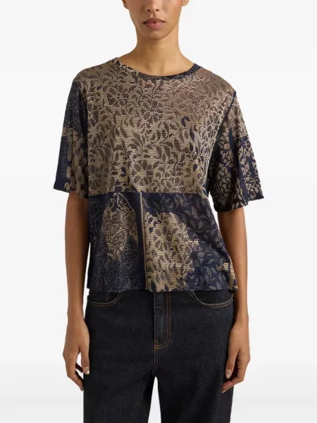 Tricou Momoni din jerseu albastru