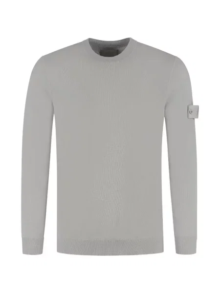 Пуловер Stone Island с кръгло деколте камъни сиво