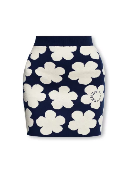 Dzianinowa wielobarwność mały spódnica mini Kenzo niebieska