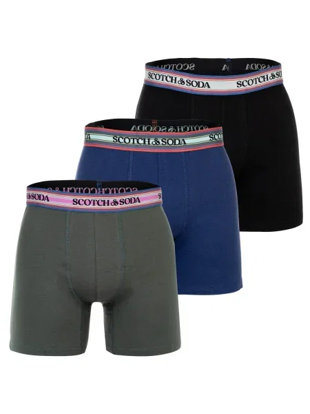SCOTCH & SODA Boxeralsók kék / sötétzöld / világospiros fekete