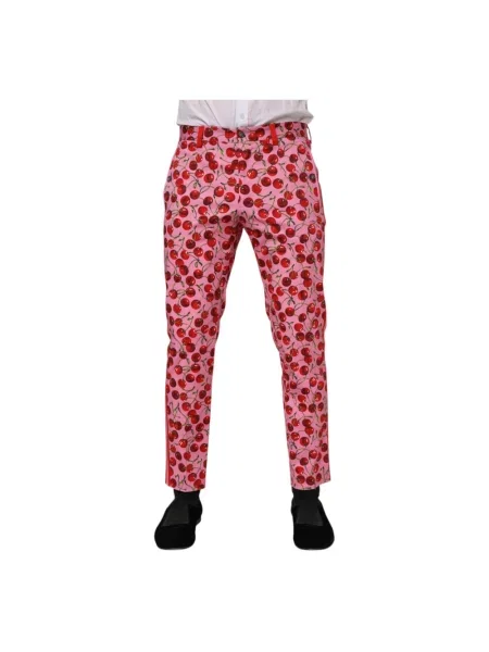 Spodnie Dolce And Gabbana z nadrukiem różowe