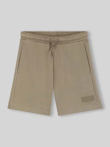 BOSS Green szorty dresowe z bawełną JT_Shorts beżowe
