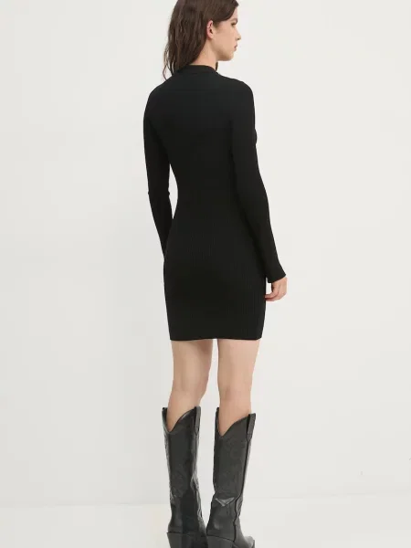 HUGO rochie mini mulată negru