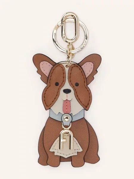 Furla Přívěsek Na Tašku Corgi hnědá / zlatá růžová