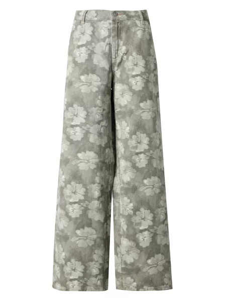 ROXY Pantaloni OWN THE SPACE oliv / verde pastel alb