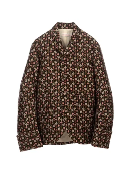 Sacou Walter Van Beirendonck cu model floral cu imagine negru