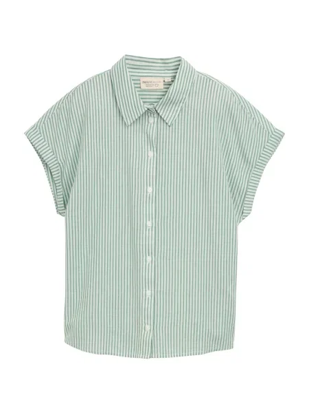 TOM TAILOR DENIM Bluză verde deschis / murdar alb