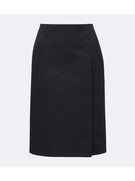 Fustă tip creion Gucci din jacard negru