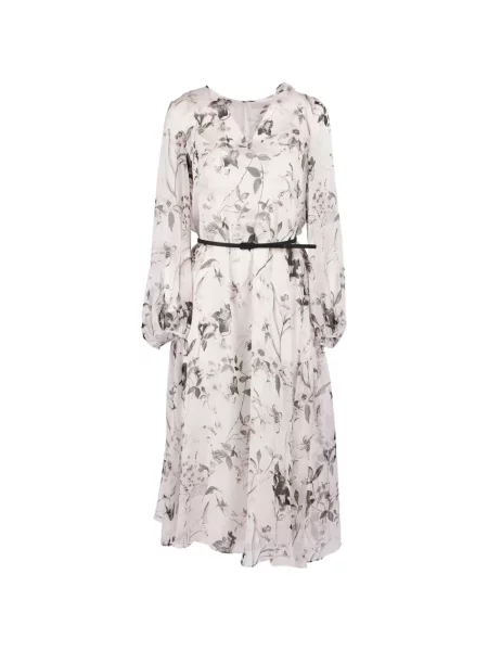 Rochie midi Max Mara cu model floral cu imagine alb